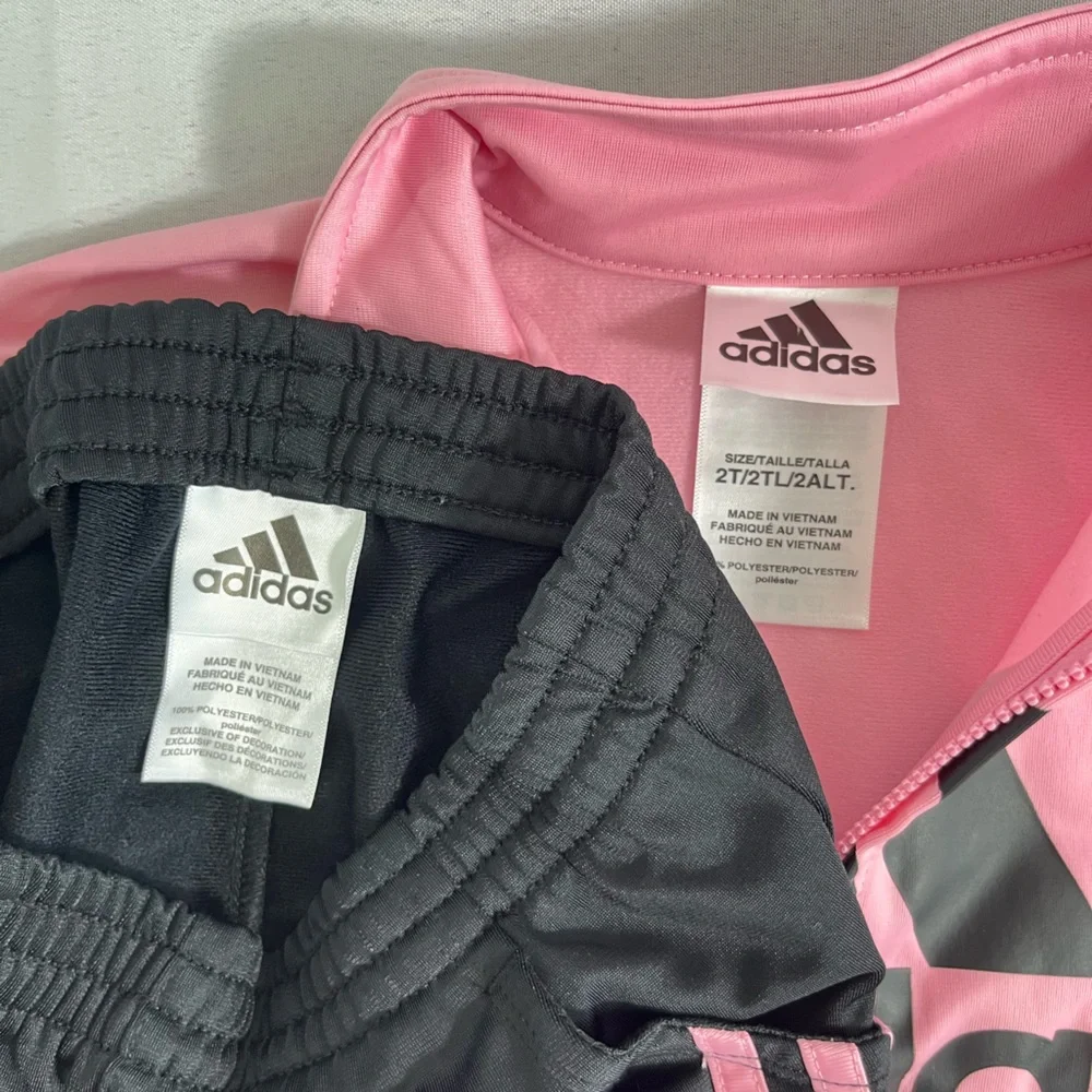 Adidas Track Suit 2T Pink & Black